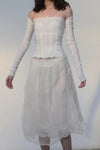 Marc Le Bihan Silk Skirt Six-layer Gauze 25930 Series French Hand-dyed MLB-25930-BAI White